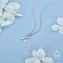 Sterling Silver Awareness Ribbon Necklace, thumbnail 5 of 12