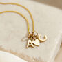 Petite 9ct Gold Heart And Initial Necklace, thumbnail 2 of 5