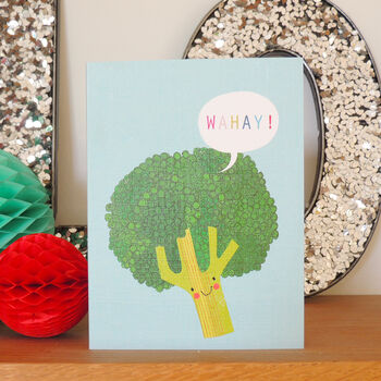 Mini Broccoli Greetings Card, 4 of 4