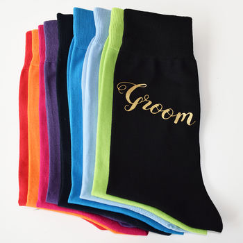 Groom, Wedding Day Gift Socks, 3 of 7