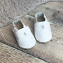 Personalised Metallic Initial Leather Baby Shoes, thumbnail 1 of 2