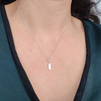 Small Feather Charm Sterling Silver Necklace, 2 of 4