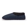Tony Dark Blue Tweed Mens Slippers/Indoor Shoes, thumbnail 4 of 8