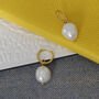 Pearl Bobble Hoop Earrings, thumbnail 4 of 5