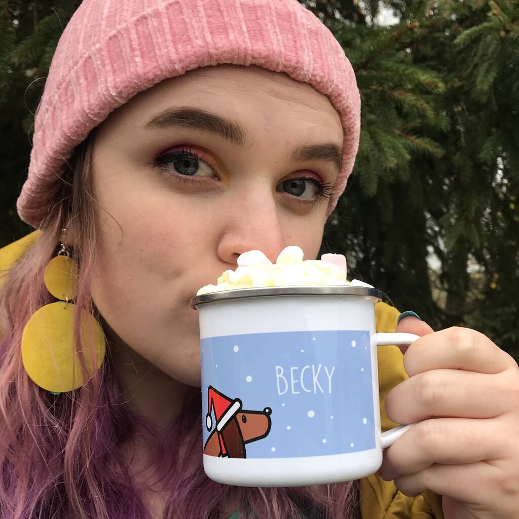 Image of Personalised Dachshund Christmas Mug