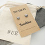 Silver Sun Earrings. You Are My Sunshine, thumbnail 2 of 2