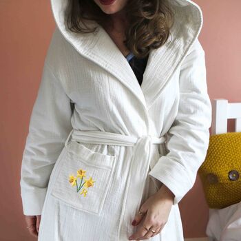 Personalised Birthday Flower Robe Dressing Gown Gift, 4 of 7