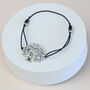 Black Stretch Bracelet With Sparkly Tree Charm, thumbnail 2 of 4