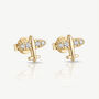 Gold Or Silver Airplane Stud Earrings, Women's Travel Jewellery, thumbnail 1 of 4