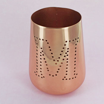 Copper Alphabet Letters Tea Light Holders By G Decor, 6 of 10