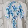 Personalised Luxury Blue Watercolour Dressing Gown, thumbnail 2 of 7