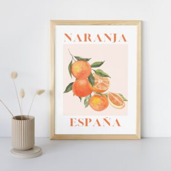 Spanish Orange Art Print Poster, Spain, Fruit, Hand Drawn, 4 of 4