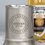 Personalised Silver Stainless Steel Tankard – Happy Birthday Circle Design, thumbnail 2 of 2
