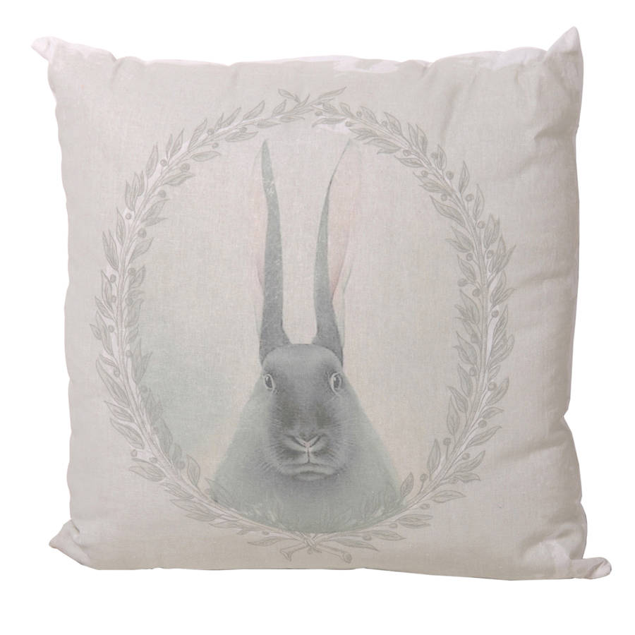 rabbit print cushion by out there interiors | notonthehighstreet.com