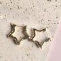 Star Hoop Earrings With Cubic Zirconia, thumbnail 3 of 7