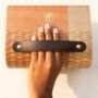 Mahogany Hardwood And Leather Clutch Bag, thumbnail 3 of 9
