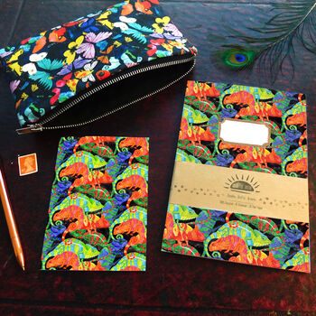 Camouflage Of Chameleons Print A5 Notebook, 8 of 11