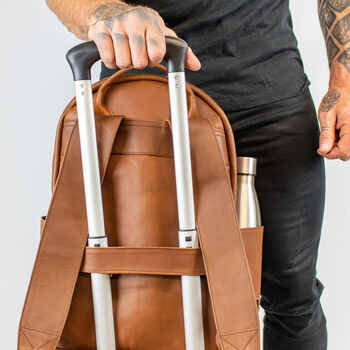 Personalised Brown Leather 16 Inch Macbook Backpack, 2 of 11