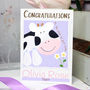 Personalised Farm Cow New Baby Card, thumbnail 4 of 6