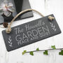 Personalisedf Slate Garden Hanging Sign, thumbnail 1 of 3
