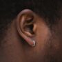 Micro 925 Sterling Silver Huggie Hoop Earring For Men, thumbnail 1 of 6