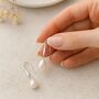 Sterling Silver White Freshwater Pearl Drop Earrings: Bridal Jewellery – 8mm, thumbnail 4 of 8