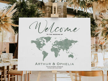 Wedding Welcome Sign Where In The World, 2 of 7