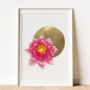 Water Lily Gold Leaf Limited Edition Print Unframed, thumbnail 2 of 5