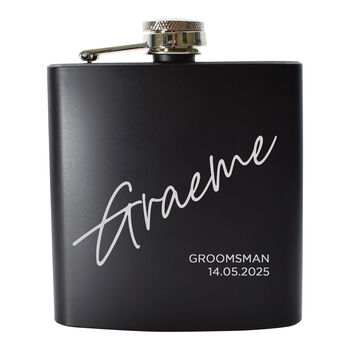 Personalised Wedding Party Hip Flask, 3 of 12