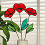 Red Poppy Everlasting Stained Glass Flowers, thumbnail 3 of 5