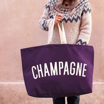 Extra Large ‘Champagne’ Canvas Bag, 4 of 12