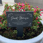 Personalised Large Wreath Memorial Slate Plant Marker, thumbnail 2 of 8