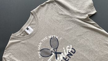 The Man The Myth Tennis Legend T Shirt, 5 of 6