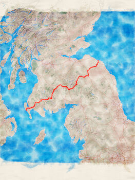 Personalised Watercolour Route Map Framed Art For Any Cycle, 6 of 6