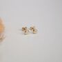 Tiny Recycled Gold Nugget Studs, thumbnail 3 of 4