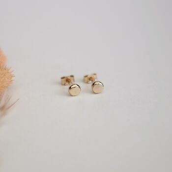Tiny Recycled Gold Nugget Studs, 3 of 4