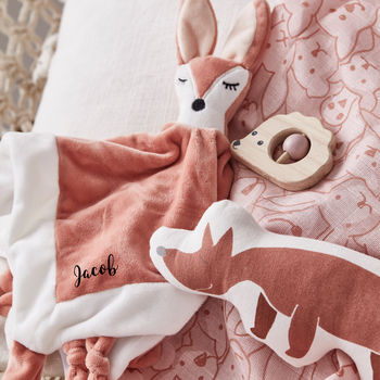 Personalised Woodland Animals Comforter Blanket, 5 of 7