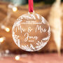 Custom Mr And Mrs First Christmas Bauble Keepsake, thumbnail 3 of 5