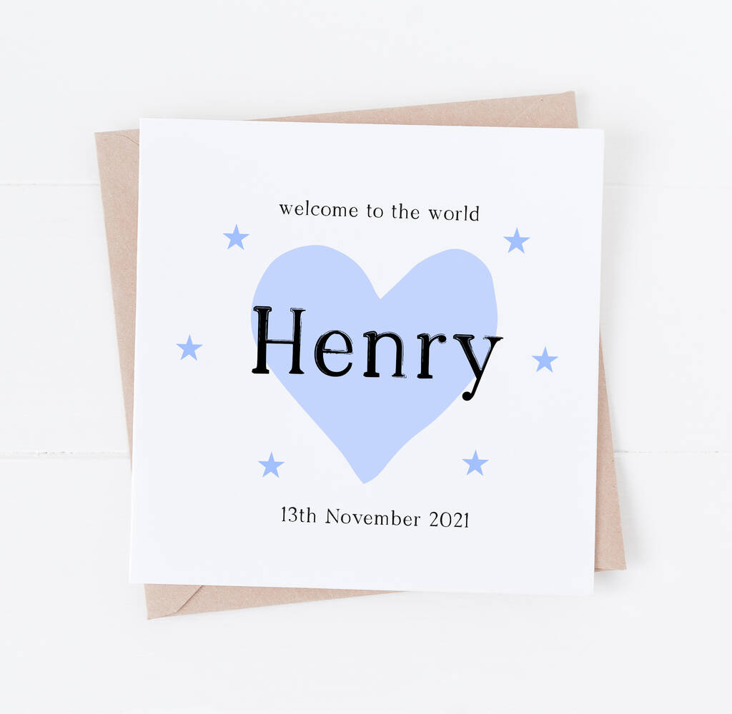Personalised New Baby Boy Card, 1 of 3