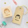 Personalised Woman Girl Character Rubber Stamp, thumbnail 5 of 5