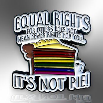 Equal Rights For Others Does Not Mean Fewer Rights For You Inclusive Enamel Lapel Pin, 3 of 8