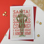 Buddy The Elf Santa's Coming Christmas Card, thumbnail 1 of 2