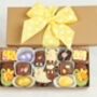 Luxury Belgian Easter Chocolates In Kraft Gift Box With Ribbon, thumbnail 1 of 3