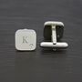Personalised Men's Square Cufflink With Crystal, thumbnail 7 of 7