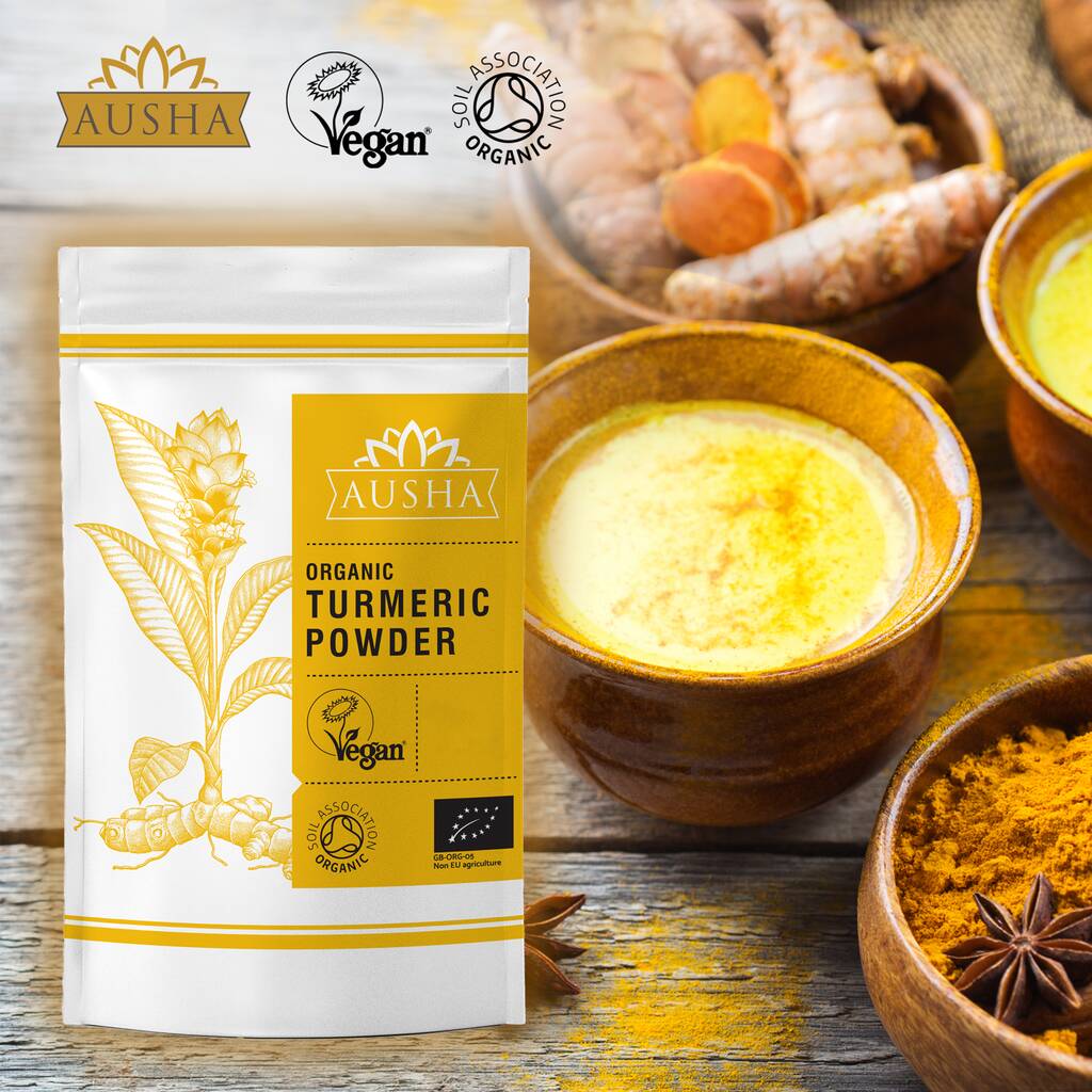 Ausha Organic Turmeric Powder 200g Double Strength, 1 of 12