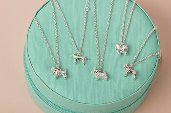 Personalised 3D Whippet Silver Chain Bracelet, 5 of 11