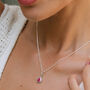 Genuine Birthstone Sterling Silver Necklace, thumbnail 4 of 12