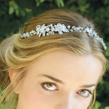 Crystal Floral Bridal Hair Vine, 5 of 11