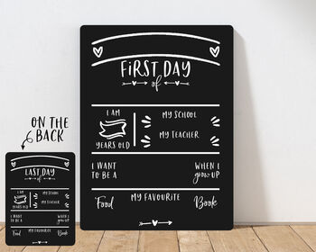Personalised First And Last Day Of School Chalkboard, 3 of 7