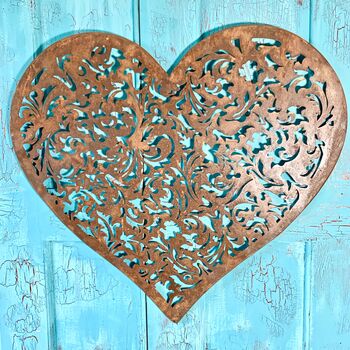 Rusted Heart Wall Hanging Low Stock, 3 of 3